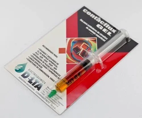 CONTACFLUX FLUX GEL JERINGA 10CC 610476 9231 (8928/9135) PROTECTOR P/ SOLDADURAS DE CIRCUITOS IMPRESOS - GEL