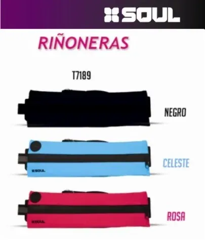 RIÑONERA NEOPRENE RUNNING T7189 AZUL - SOUL   RBS-55AZ