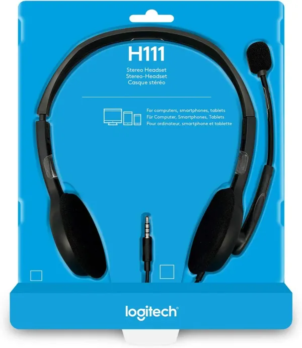 AURICULAR VINCHA PLUG 3.5 LOGITECH H111 C/MIC 1 PLUG 3.5 -  981-000612