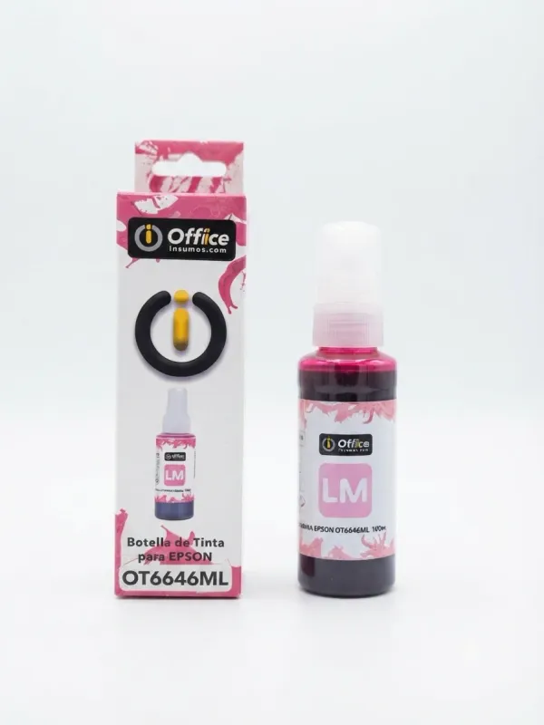 TINTA OFFICE PARA EPSON 100ML F MAGENTA LIGHT OT6646ML CAJA
TINTA DYE MAGENTA LIGHT OFFICE FORMULADA PARA IMPRESORAS EPSON DE INYECCIÓN DE TINTA.
FLUJO ESTABLE, SECADO RÁPIDO Y COMPATIBILIDAD CON CABEZALES EPSON INKJET, IDEAL PARA USO DIARIO Y RECA