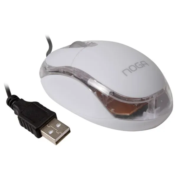 MOUSE USB NG-611UBL BLANCO  - NOGA NET