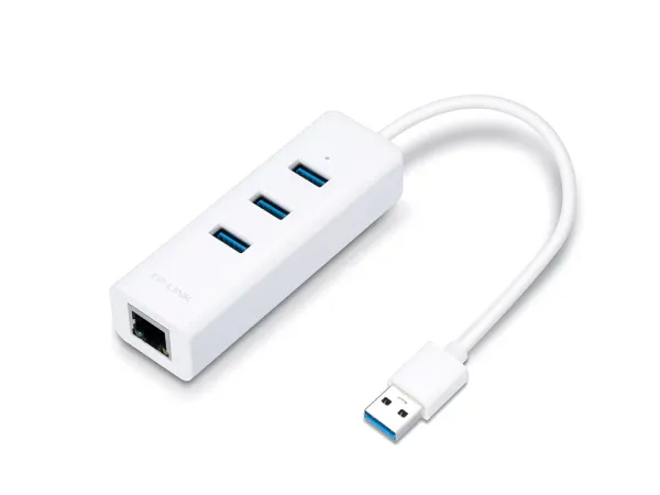 PLACA DE RED USB A RJ45 GIGABITE UE330 + 3 HUB USB 3.0 (UE330) - TP-LINK