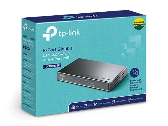 SWITCH  8 PORT (TL-SG1008P) 10/100/1000   - TP-LINK