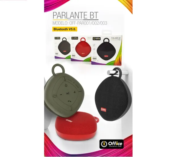 PARLANTES AUDIO BT ALIM BATERIA OFF-PAR002 ROJO
