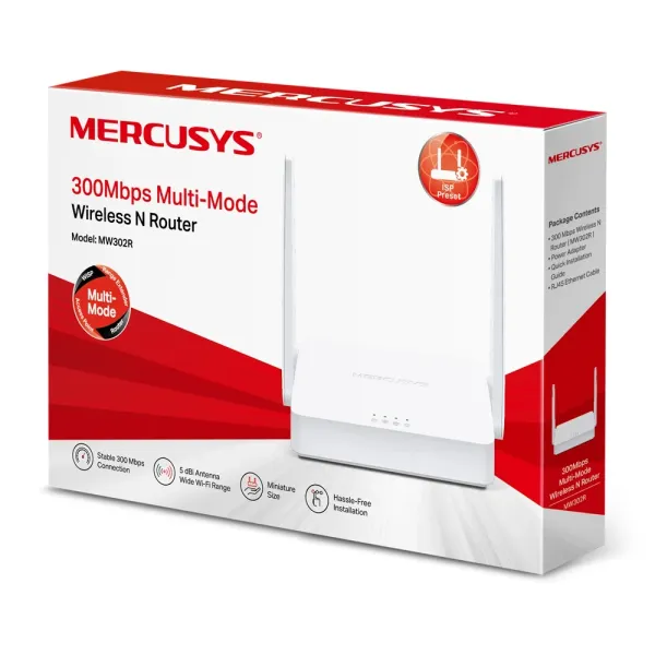 ROUTER INALÁMBRICO MW302R 300MBPS 2 ANT MERCUSYS BY TPLINK 300MBPS