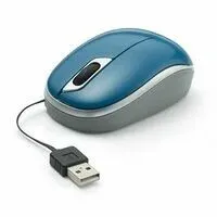 MOUSE USB RETRACTIL USB-A 70753- VERDE AZULADO VERBATIM