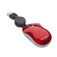 MOUSE USB RETRACTIL ROJO 98619 VERBATIM 99786