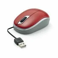 MOUSE USB RETRACTIL USB-A 70752 ROJO 70752 VERBATIM