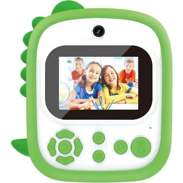 CAMARA FOTO INFANTIL IMPRIME INSTANTANEA  XO- XJ05 DINOSAURIO CON DOBLE CÁMARA