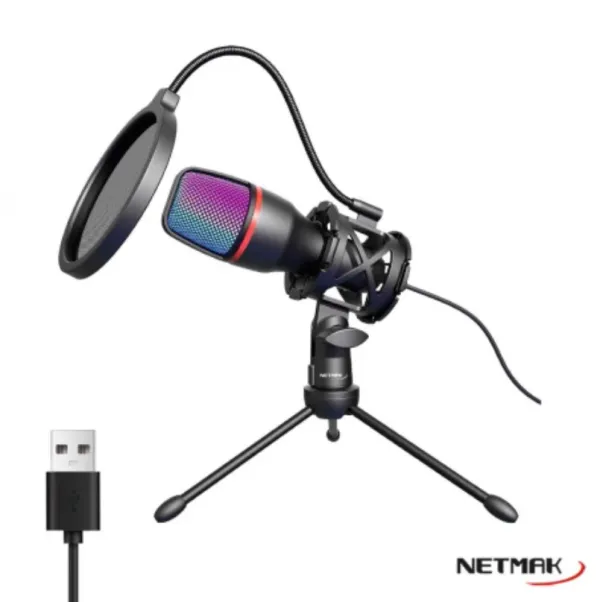 MICROFONO RGB STREAMING USB NM-MS786
