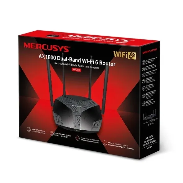 ROUTER INALÁMBRICO MR70X GIGABIT AX1800 4 ANT MERCUSYS BY TPLINK 

0509