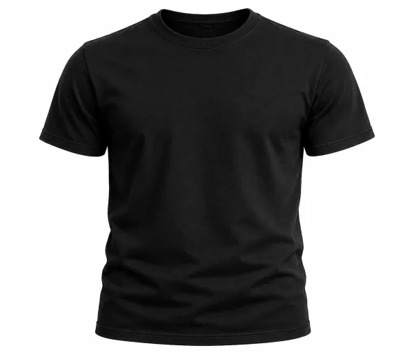 REMERA ALGODON 180G NEGRO TALLE  M (ROTULADA L)