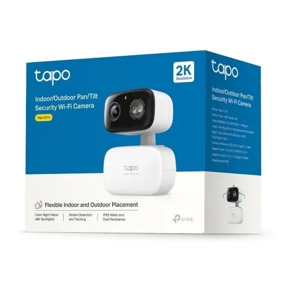 CAMARA IP INTERIOR WIFI TAPO C216 ROTATORIA DE SEGURIDAD INTERIOR/EXTERIOR TP-LINK