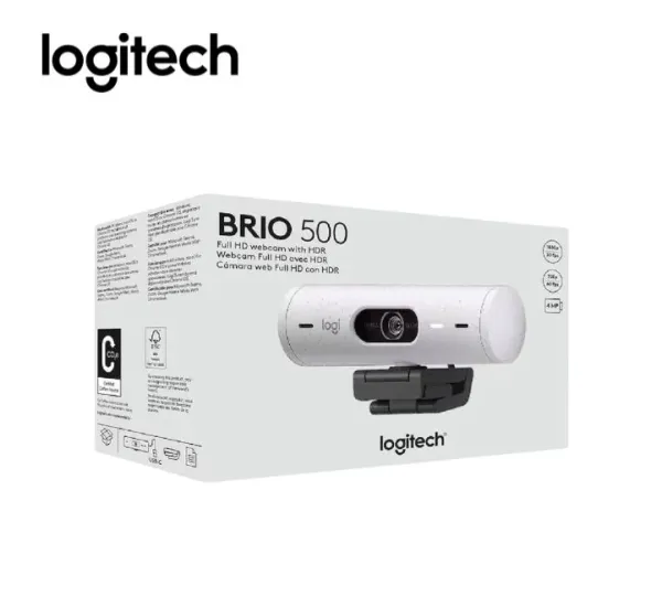 WEBCAM LOGITECH BRIO 500 WHITE FULL HD 960-001426