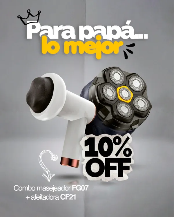 COMBO AFEITADORA Y DEPILADORA + MASAJEADOR CORPORAL UNISEX