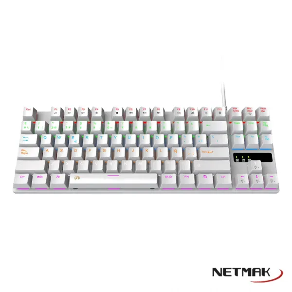 TECLADO MECANICO GAMER FORMATO 80% NM-SKILL BLANCO 
NETMAK