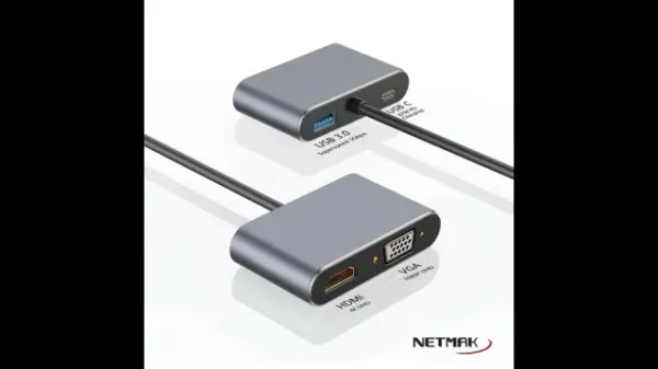 HUB ADAPTADOR TIPO C  4 EN 1  NM-4EN1
NETMAK