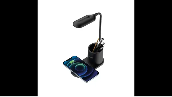 LÁMPARA LED CARGA INALÁMBRICA 15W - NM-CL13 NEGRA NETMAK