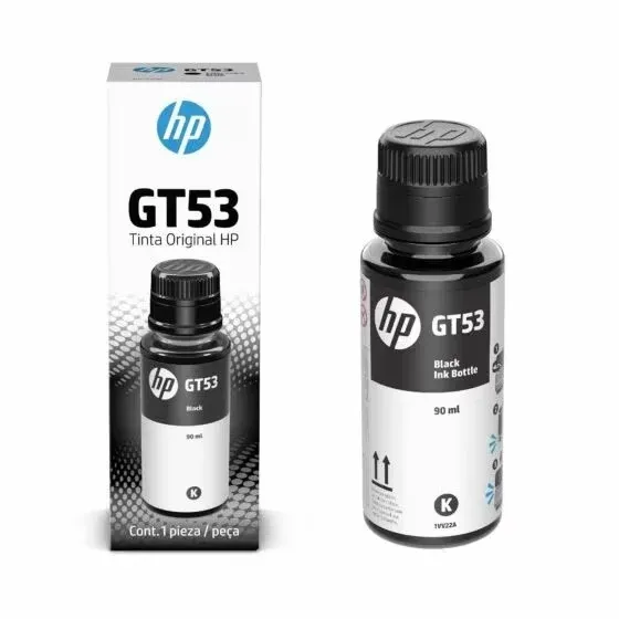 TINTA HP GT53 BOTELLA DE TINTA NEGRA 90ML - 4000 PAG - 1VV22AL -  
HP DESKJET 5820 HP DESKJET GT DE LA SERIE 5800, HP INK TANK DE LAS SERIES 100, 300, 400, HP SMART TANK DE LAS SERIES 400, 500, 600, 700, 6000, 7000