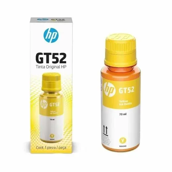 TINTA HP GT52 BOTELLA DE TINTA AMARILLO 70ML - 8000 PAG - M0H56AL -  
HP DESKJET 5820 HP DESKJET GT DE LA SERIE 5800, HP INK TANK DE LAS SERIES 100, 300, 400, HP SMART TANK DE LAS SERIES 400, 500, 600, 700, 6000, 7000