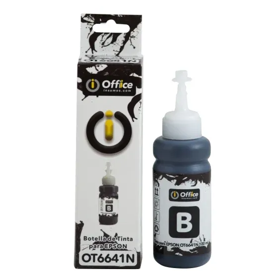 TINTA SUBLIMACION EPSON 100ML A -NEGRO OT6641N -  TINTA DE SUBLIMACIÓN OFFICE FORMULADA PARA IMPRESORAS EPSON DE INYECCIÓN DE TINTA. COLORES INTENSOS Y ESTABLES EN PROCESOS DE TRANSFERENCIA POR CALOR SOBRE PAPEL DE SUBLIMACIÓN.
