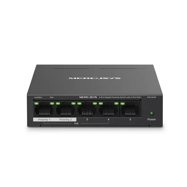 SWITCH  5 PORT MS105GP MINIDESKTOP CON  POE 10/100/1000 MERCUSYS

1186
