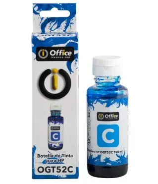 TINTA OFFICE PARA HP 100CC B CYAN CON APLICADOR OGT52C OFFICEINSUMOS.COM
