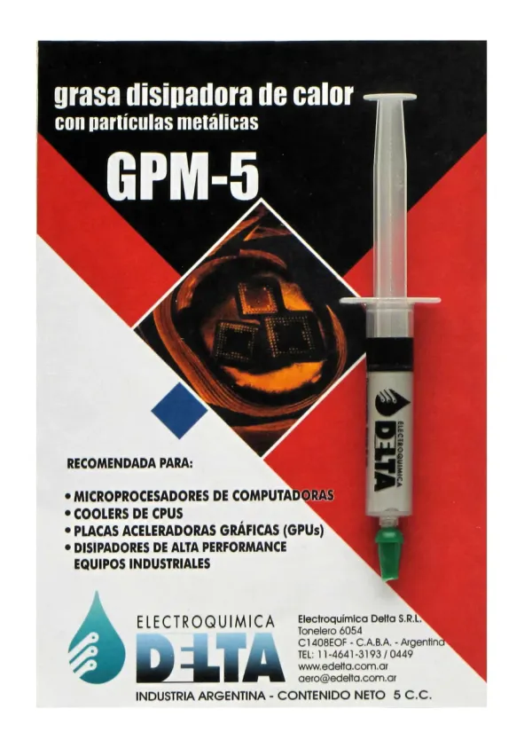 GRASA PARA MICROS (611015) METALICA GPM-5 GRASA DISIPADORA DE CALOR  DELTA - GMETAL