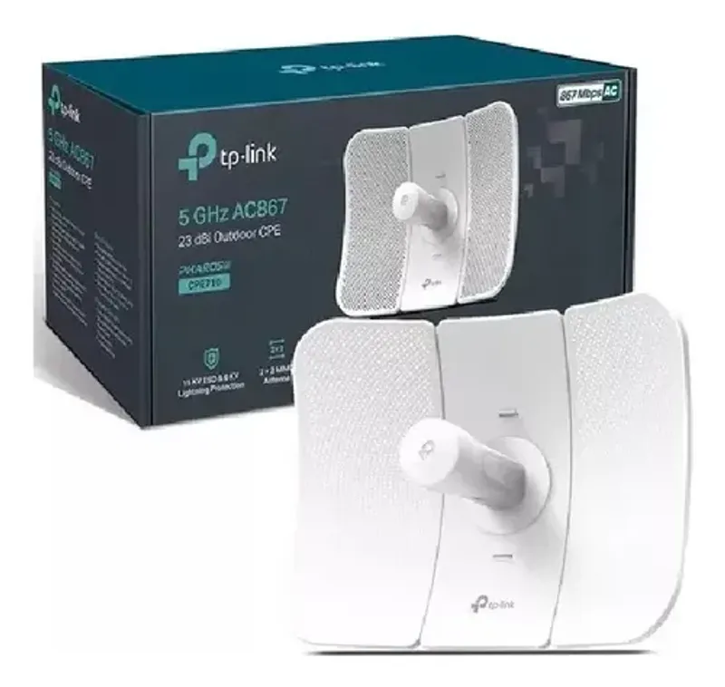 Antena Exterior TP-Link Cpe710 5Ghz 867Mbps 23dbi 30km High Power