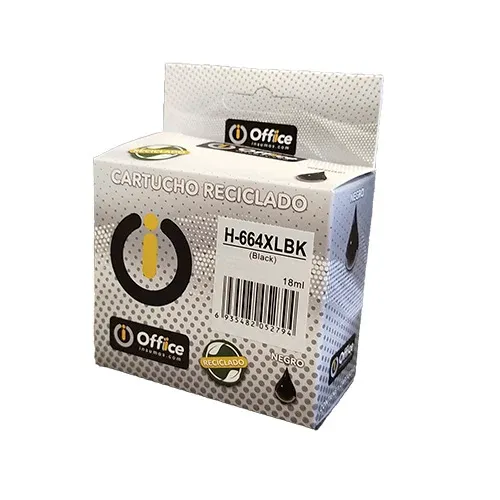 CART ALTER HP  #664XL  NEGRO 18ML OFF-CAR043 F6V29AL 18 ML PARA IMPRESORA HP DESKJET 1115 / 2675 / 2676 / 2677 / 2678 / 5075 / 5076 / 5085 / 5275 / 2135 / 3635 / 3835 / 4535 / 4675 / 4676 / 4678 / 3636 F6V30AL / 2675 3775