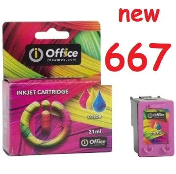 CART ALTER HP  #667XL COLOR 18ML  OFF-CAR032 OFFICE 3YM78AL CHIP NUEVO OFFICE PARA IMPRESORA HP DESKJET1275 2775 2778 TWN