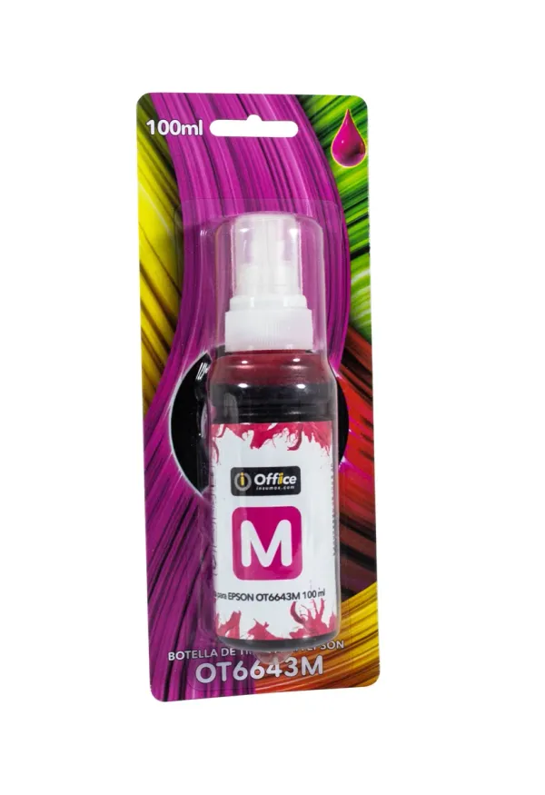 TINTA OFFICE PARA EPSON 100ML C MAGENTA OT6643M BLISTER
TINTA DYE MAGENTA OFFICE FORMULADA PARA IMPRESORAS EPSON DE INYECCIÓN DE TINTA.
FLUJO ESTABLE, SECADO RÁPIDO Y COMPATIBILIDAD CON CABEZALES EPSON INKJET, IDEAL PARA USO DIARIO Y RECARGAS SEGUR
