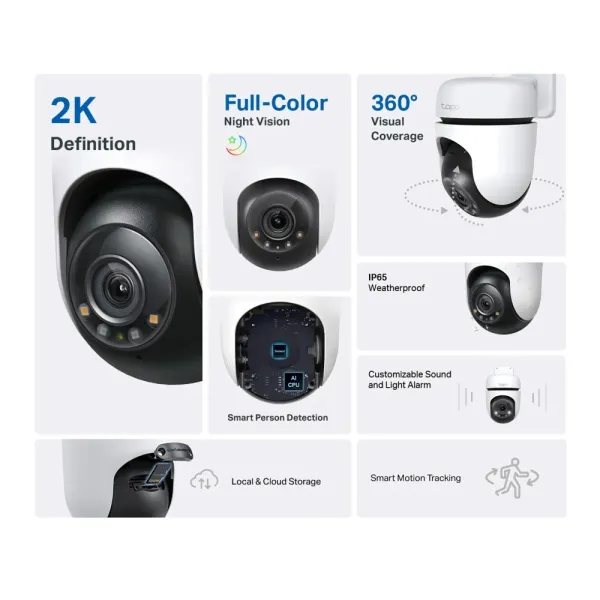 CAMARA IP EXTERIOR WIFI TAPO C510W 2K C/ROTACION  REMOTO  DAY/NIGHT SD WIFI TP-LINK