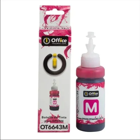 TINTA OFFICE PARA EPSON 100ML C MAGENTA OT6643M EN CAJA
TINTA DYE MAGENTA OFFICE FORMULADA PARA IMPRESORAS EPSON DE INYECCIÓN DE TINTA.
FLUJO ESTABLE, SECADO RÁPIDO Y COMPATIBILIDAD CON CABEZALES EPSON INKJET, IDEAL PARA USO DIARIO Y RECARGAS SEGUR