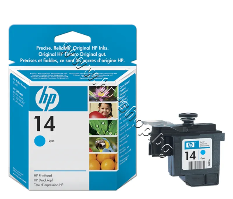 © Глава HP 14, Cyan C4921A Оригинален HP консуматив - …