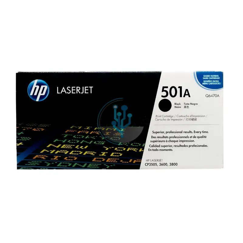 Toner HP Q6470A (501a) L.j. 3600, 3800 Negro 6000 Paginas