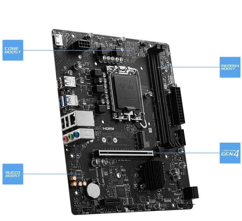 PRO H610M-S Placa madre DDR4 M-ATX - Procesadores Intel de ...