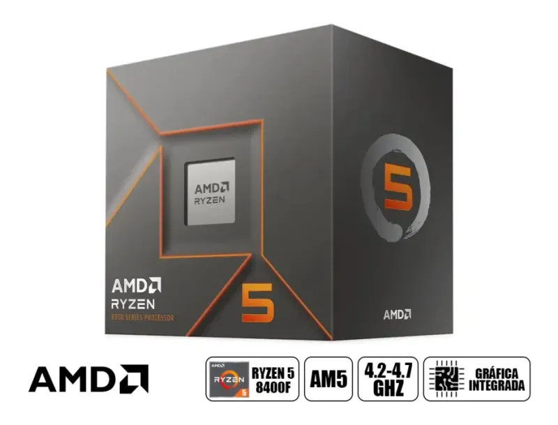 Procesador Amd Ryzen 5 8400f 4.2ghz Hasta 4.7ghz 16mb (100-100001591box ...