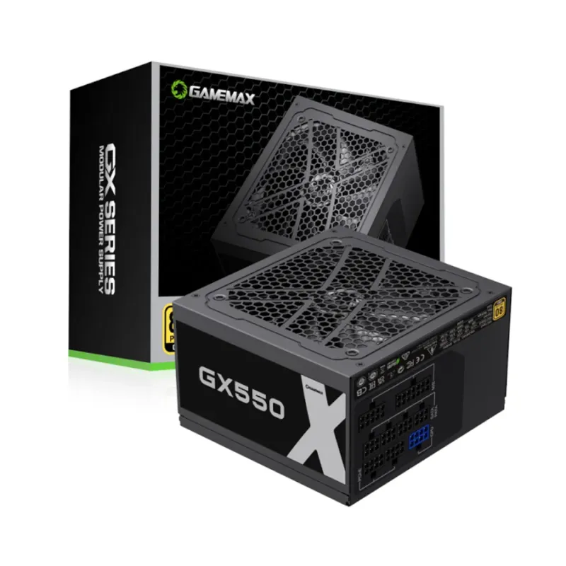 FUENTE 550W GAMEMAX 80 PLUS GOLD GX-550 M - M…