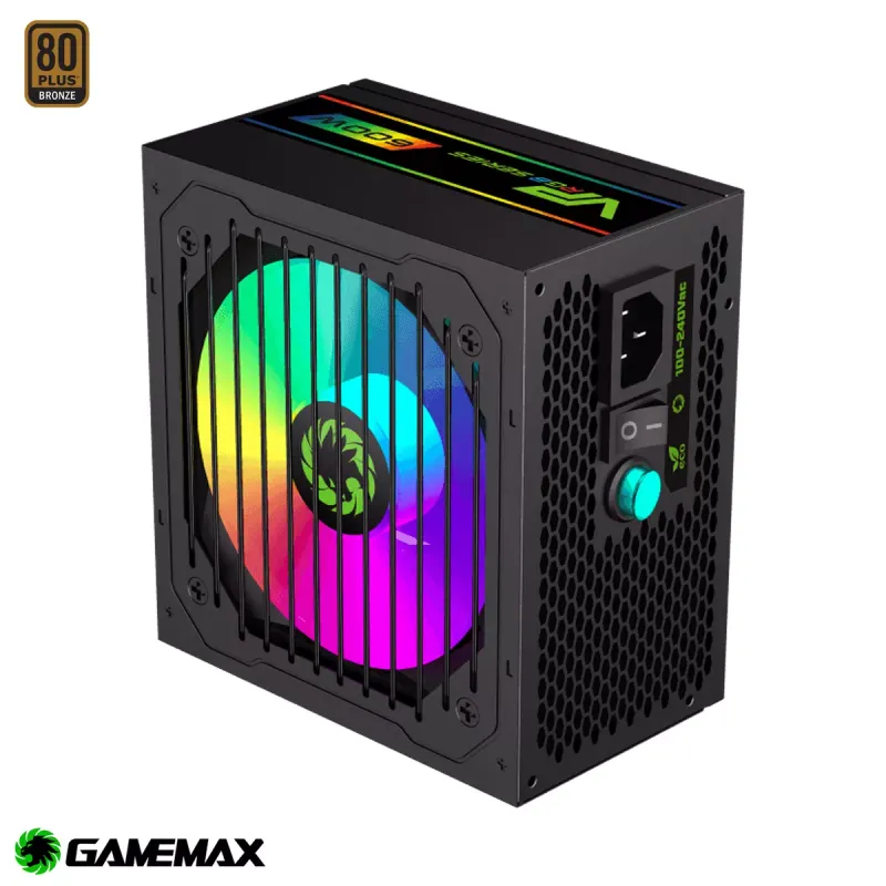 Fuente de poder 600W Gamemax VP-600 80+ Bronce RGB | Quito Ecuador