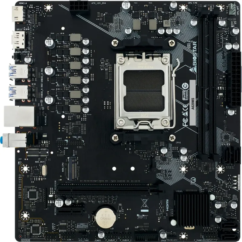 MOTHERBOARD BIOSTAR AM5 A620MS DDR5 BOX M-ATX