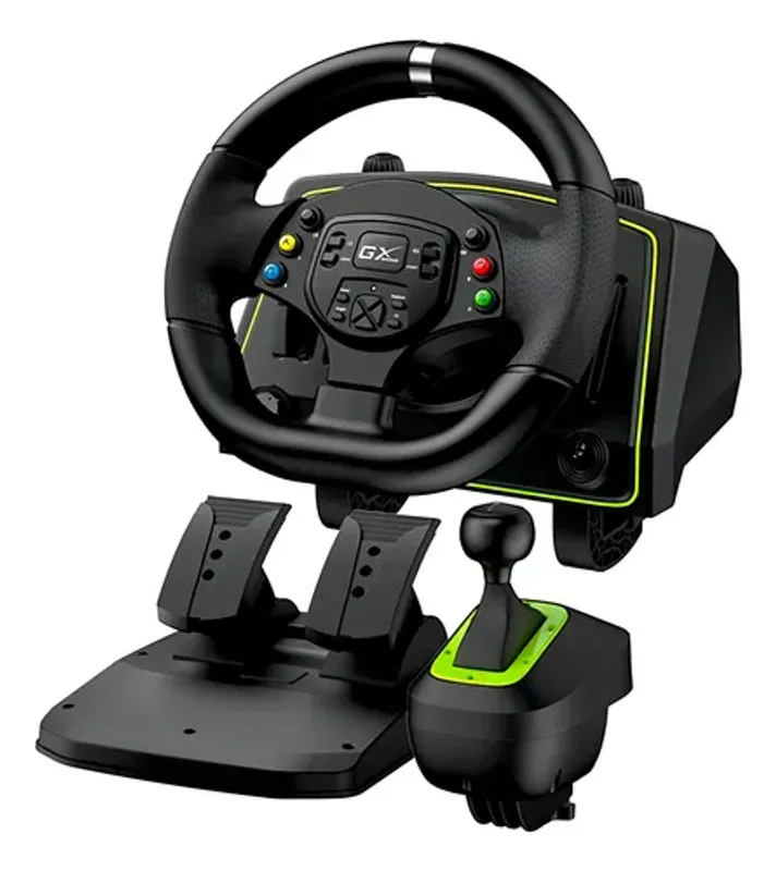 Genius Volante Genius Speedmaster X2 Palanca Pedalera Pc Ps4 Xbox Color Negro