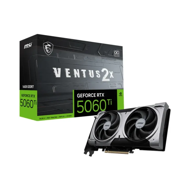 VGA 16GB RTX 5060 TI MSI VENTUS 2X OC PLUS GDDR7 - Max Tecno
