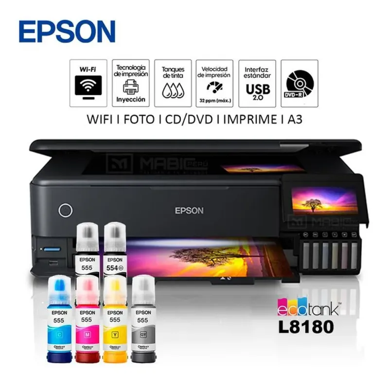 Impresora Multifuncional Fotografica Epson L8180 A…