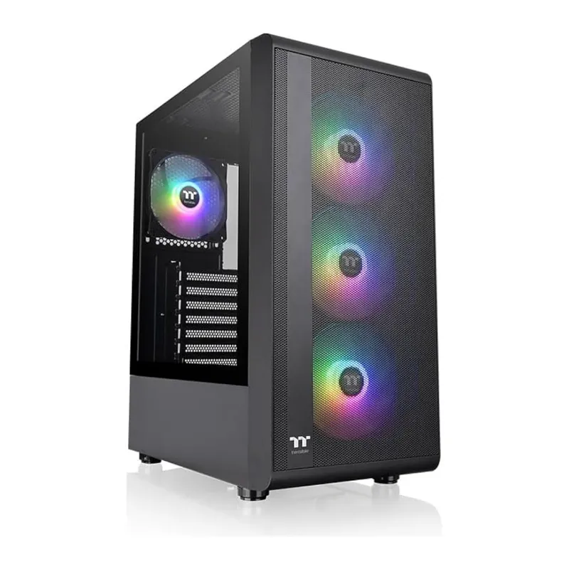 Gabinete TT S200 Mid-Tower TG Fan ARGB x4 Black (774…