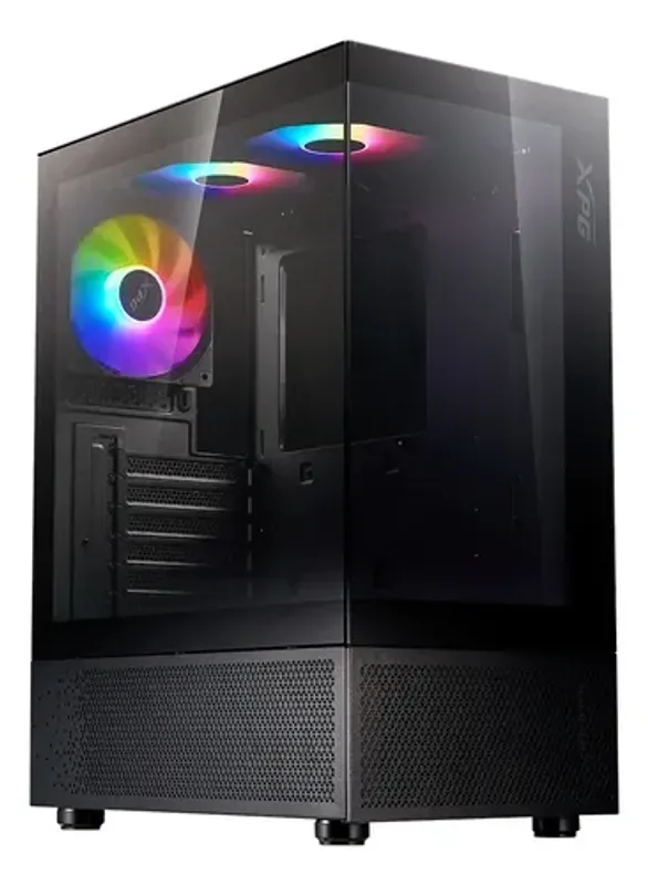Gabinete Mid Tower Xpg Invader X Mini 5 Fan Argb Vidrio Templado