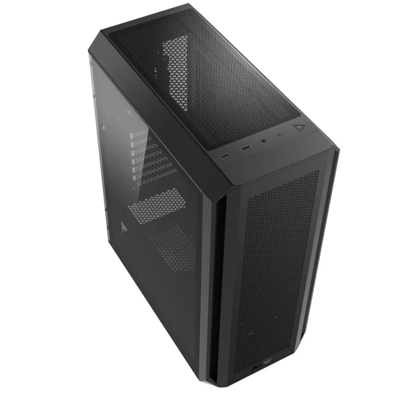 Gabinete Mid Tower Xpg Valor Air Plus Black 4 Fan Vidrio Templado