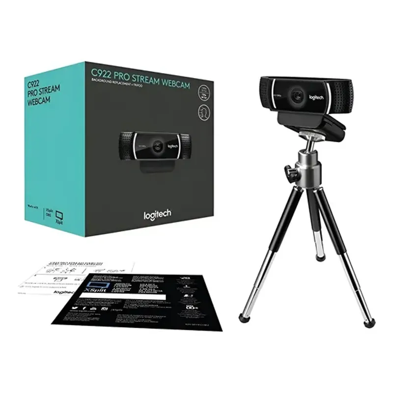 Cámara Web Logitech C922 Pro Hd Stream Webcam 1080p Tripode