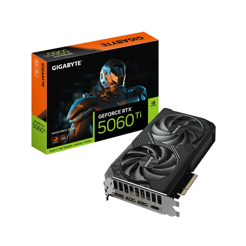 Placa de Video Gigabyte Nvidia Geforce RTX 5060 Ti Windforce OC 8Gb