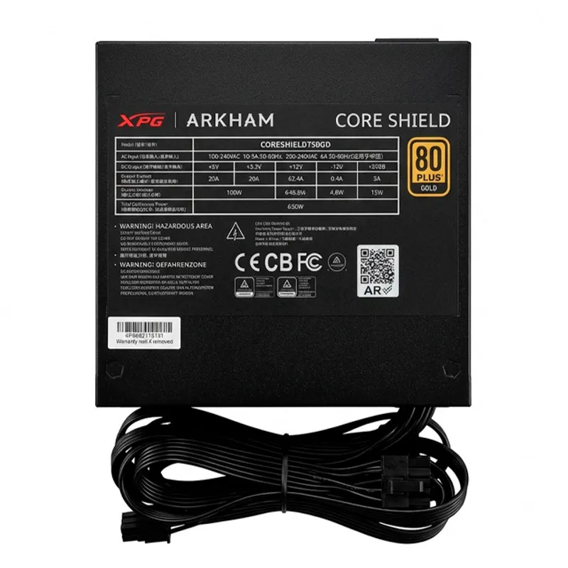 Fuente Arkham by XPG 650W Coreshield 80 Plus Gold ATX 3.1 OEM